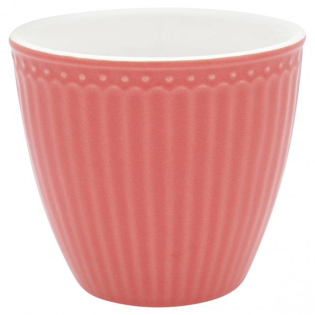 GreenGate Beker (Latte cup) Alice coral 300 ml - Ø 10 cm - Koraal servies - Klik op de afbeelding om het venster te sluiten