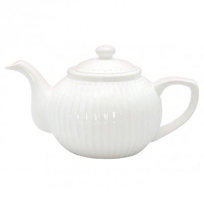 GreenGate Teapot Alice white 1 liter - Ø 17.5 cm