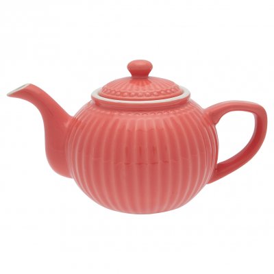 GreenGate Teapot Alice coral 1 liter - Ø 17.5 cm