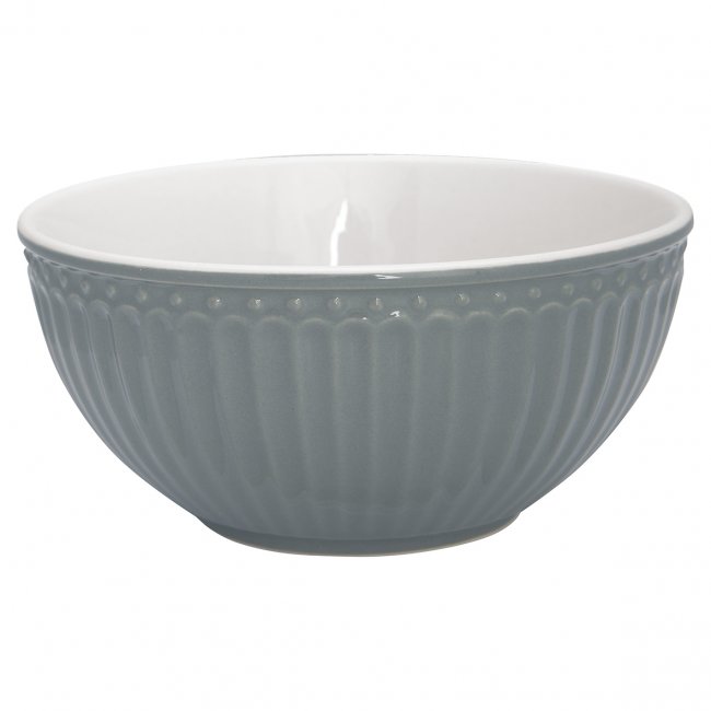 GreenGate Cereal bowl Alice Nordic Stone grey Ø 14 cm | 500 ml - Click Image to Close
