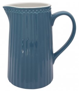 GreenGate Jug Alice Nordic Ocean blue (1 liter) H 17.6 cm