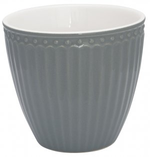 GreenGate Latte cup (Becher) Alice Nordic Stone grey 300 ml - Ø 10 cm