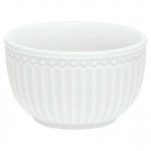 GreenGate Mini bowl Alice white 150 ml - H 5 cm - Ø 8.5 cm