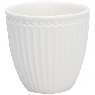 GreenGate Mini latte cup (espresso cup) Alice white 125 ml - H 7 cm - Ø 7 cm