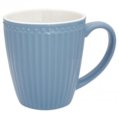 GreenGate Henkeltasse - Alice Nordic sky blue 350 ml - H 10 cm - Ø 9 cm