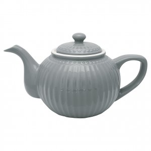 GreenGate Teapot Alice Nordic Stone grey 1 liter - Ø 17.5 cm