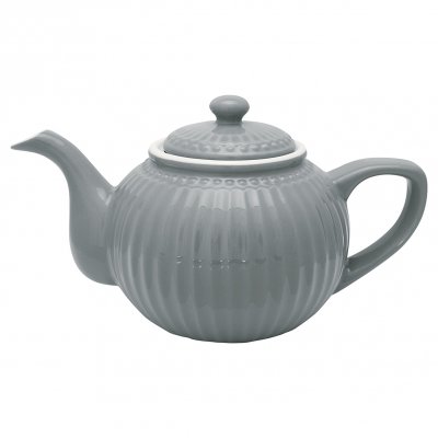 GreenGate Theepot Alice Nordic Stone grey 1 liter - Ø 17.5 cm