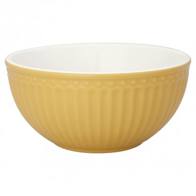 GreenGate Ontbijtschaaltje Alice Honing Mosterd Ø 14 cm | 500 ml