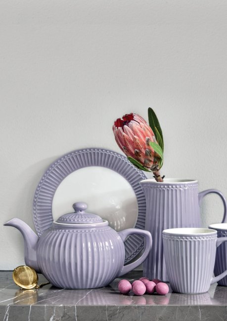 GreenGate Ontbijtschaaltje Alice lavender Ø 14 cm | 500 ml | Lavendel paars servies - Klik op de afbeelding om het venster te sluiten