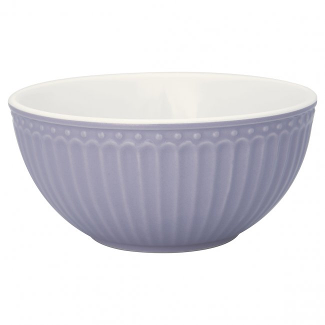 GreenGate Ontbijtschaaltje Alice lavender Ø 14 cm | 500 ml | Lavendel paars servies - Klik op de afbeelding om het venster te sluiten