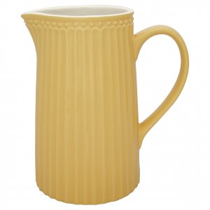 GreenGate Krug - Jug Alice honey mustard (1 Liter) H 17.6 cm