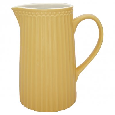 GreenGate Jug Alice honey mustard (1 Liter) H 17.6 cm