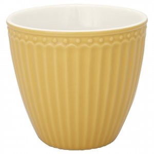 GreenGate Latte cup Alice honey mustard 300 ml Ø 10 cm