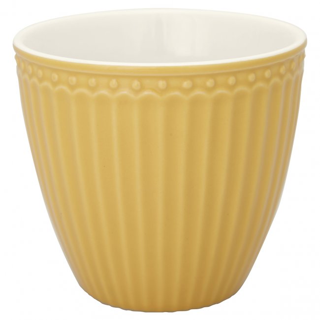 GreenGate Latte cup Alice honey mustard 300 ml Ø 10 cm - Click Image to Close