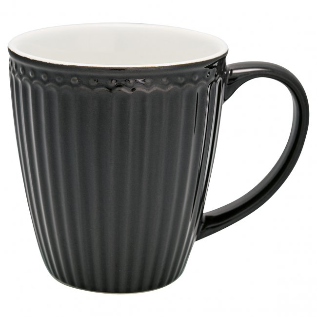 GreenGate Mug Alice dark grey 350 ml - H 10 cm - Ø 9 cm - Click Image to Close