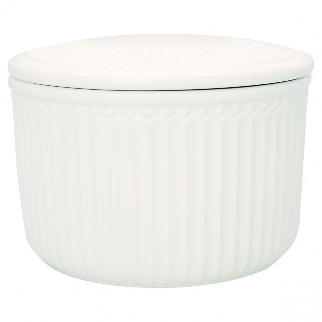 GreenGate Voorraadpot Alice wit (klein) Ø 13.5 cm 800ml - Klik op de afbeelding om het venster te sluiten