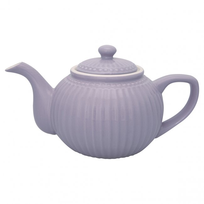 GreenGate Theepot Alice Lavender (Paars) 1 liter - Ø 17.5 cm - Klik op de afbeelding om het venster te sluiten