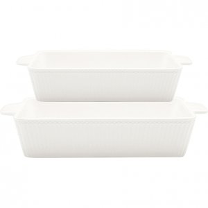 GreenGate Oven Dishes Alice white rectangular (set of 2 pcs.)