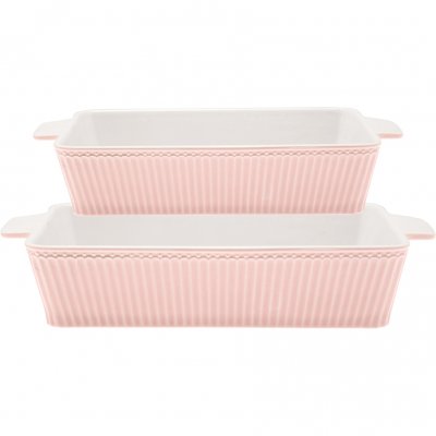 GreenGate Ofenformen Alice pale pink Rechteckig (2er Set)