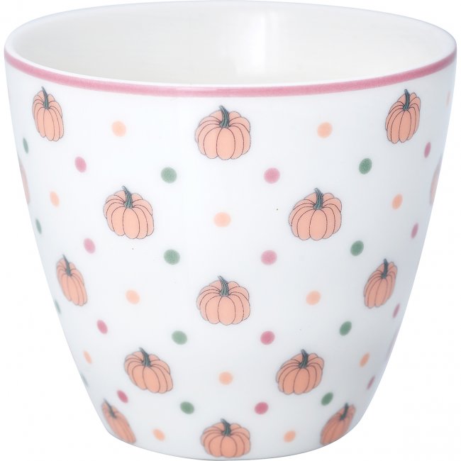 GreenGate Latte cup (beker) Halloween Clarissa wit 300 ml - Ø 10 cm - Klik op de afbeelding om het venster te sluiten