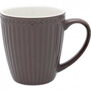 GreenGate Henkeltasse - Mug Alice Schokolade 350ml - H 10cm - Ø 9cm