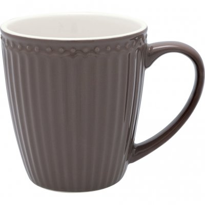 GreenGate Mug Alice dark chocolate brown 350ml - H 10cm - Ø 9cm