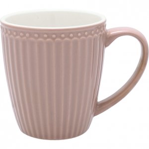 GreenGate Koffiemok Alice Hazelnut bruin 350ml - H 10cm - Ø 9cm