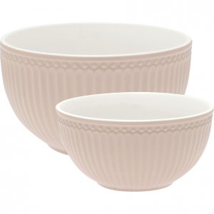 GreenGate Serveerschaal Alice creamy fudge (serviesset van 2 stuks) 2liter Ø 20.5cm