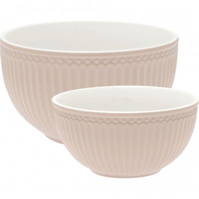 GreenGate Servierschale Alice creamy fudge (2er Set) 2liter Ø 20.5cm