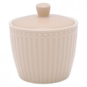 GreenGate Zuckertopf mit deckel (Sugarpot) Alice creamy fudge Ø 8.5cm x H10cm