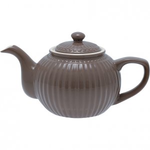 GreenGate Teapot Alice dark chocolate brown 1 liter - Ø17.5cm