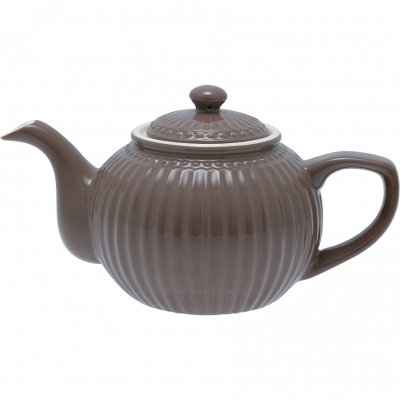 GreenGate Theepot Alice donker Chocolade bruin1 liter - Ø17.5cm