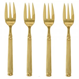 GreenGate Taartvork goud (set van 4 stuks) - L 15cm - Taartvorkjes set