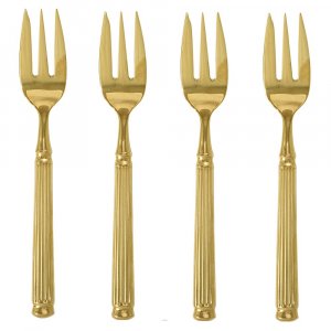 GreenGate Cake fork gold (set of 4 pcs) - L15cm