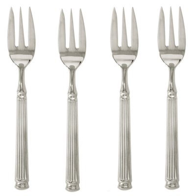 GreenGate Taartvorkjes - Gebaksvorkjes zilver (set van 4 stuks) - L 15cm
