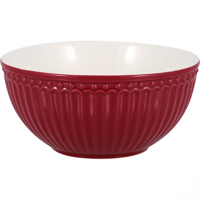 GreenGate Müslischale (Cereal Bowl) Alice Claret red Ø 14 cm | 500 ml - zum Schließen ins Bild klicken