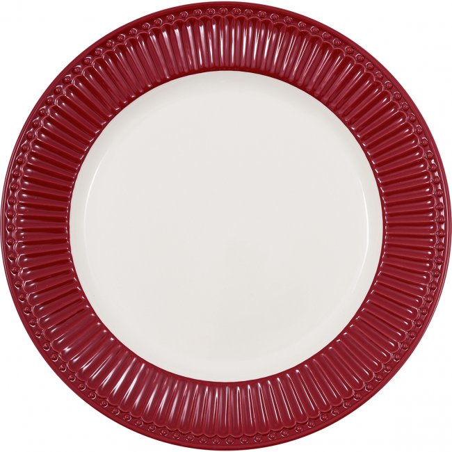 GreenGate Dinner plate Alice Claret red (26.5 cm) - Click Image to Close