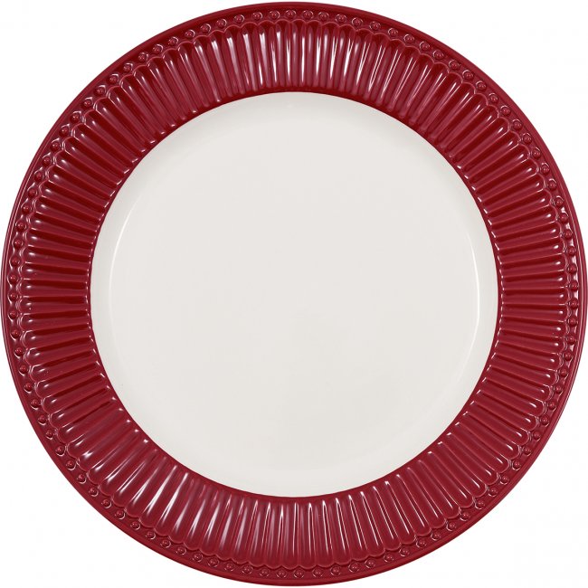 GreenGate Dinerbord Alice Claret rood (26.5 cm) - Klik op de afbeelding om het venster te sluiten
