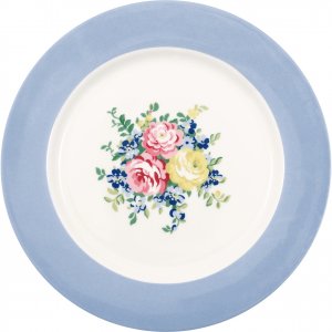 GreenGate Dinner plate Laura dusty blue (26.5 cm)