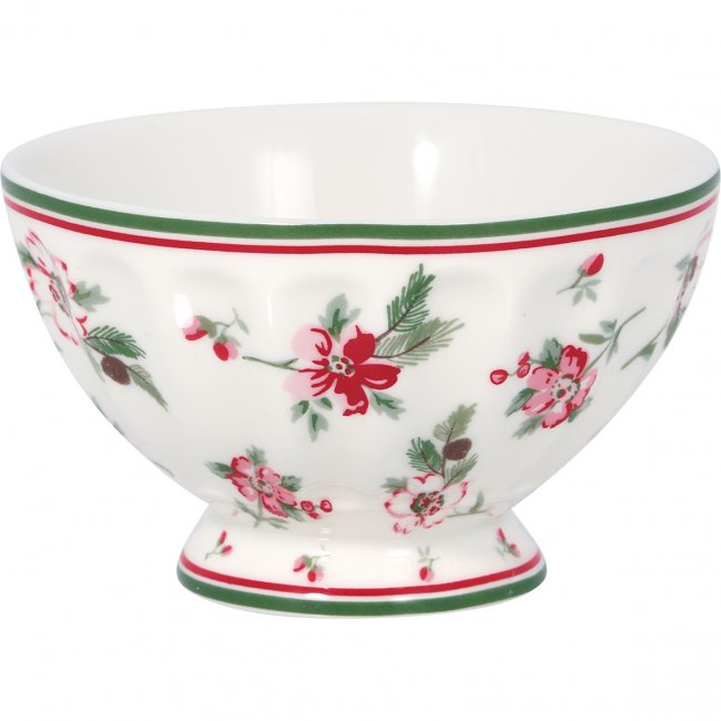 GreenGate French bowl medium Astrid white - Click Image to Close