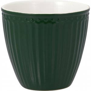 GreenGate Beker (Latte Cup) Alice pinewood groen 300 ml - Ø 10 cm