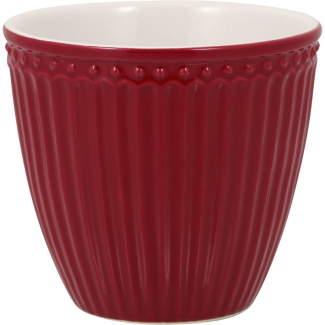 GreenGate Beker (Latte Cup) Alice Claret rood 300 ml - Ø 10 cm - Klik op de afbeelding om het venster te sluiten