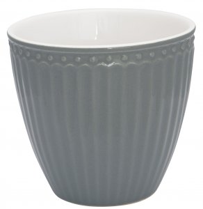 GreenGate Espressobecher (Mini Latte Cup) Alice stone grey 125 ml - H 7 cm - Ø 7 cm
