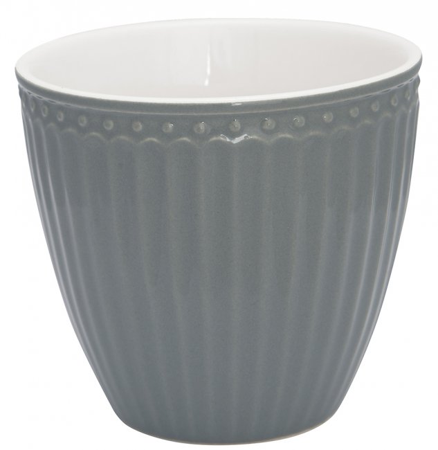 GreenGate Mini latte cup (espresso cup) Alice stone grey 125 ml - H 7 cm - Ø 7 cm - Click Image to Close