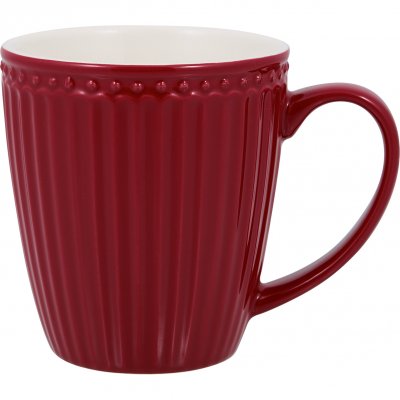 GreenGate Henkeltasse - Mug Alice claret red 350 ml - H 10 cm - Ø 9 cm