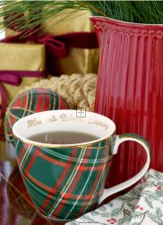 GreenGate Mug Dagmar check green