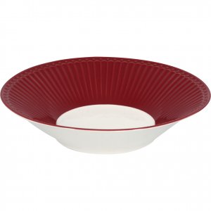 GreenGate Pasta plate Alice Claret red Ø23cm H5cm