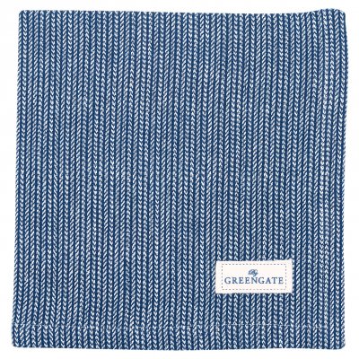 GreenGate Katoenen Servet Alicia donker blauw (40 x 40 cm)