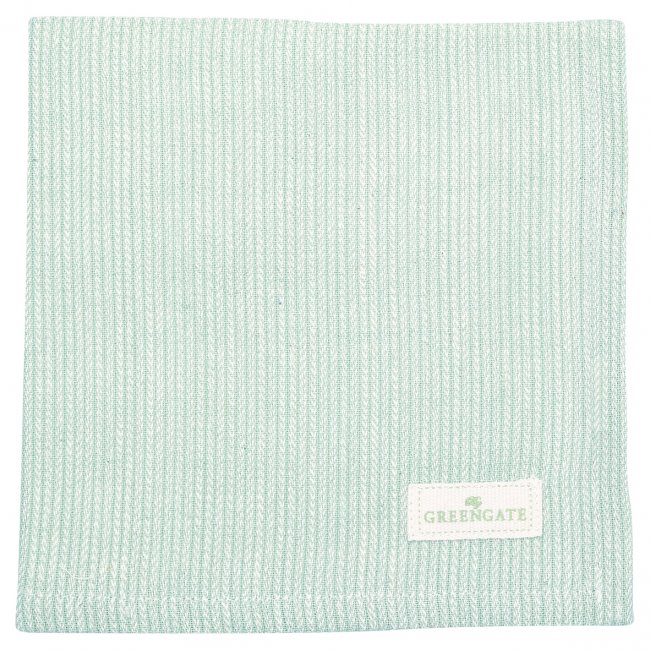 GreenGate Katoenen Servet Alicia pale green (40 x 40 cm) - Klik op de afbeelding om het venster te sluiten