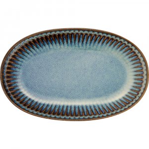GreenGate Gebäckteller (Biscuit Plate) Alice oyster blue (14.5 x 23 cm)